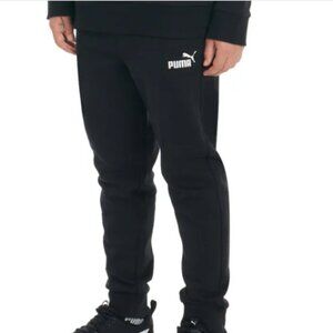 New Puma Kids Black  Fleece Jogger Pants, size M (10/12)
